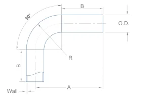 Отводы 90&deg; длинные ASTM(2)