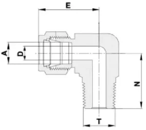 2-Наружный резьбовой отвод