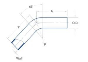 2-Отвод DN 45°