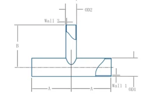 2-Тройник DN переходной